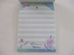 Cute Kawaii Kamio Unicorn Dream Cream Soda 4 x 6 Inch Notepad / Memo Pad - Stationery Designer Paper Collection