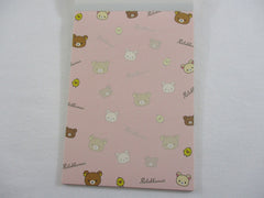 Cute Kawaii San-X Happy Bear Rilakkuma 4 x 6 Inch Notepad / Memo Pad - Stationery Designer Paper Collection