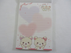 Cute Kawaii San-X Korilakkuma Bear Rilakkuma Twin 4 x 6 Inch Notepad / Memo Pad - Stationery Designer Paper Collection