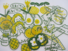 Large Clear Stickers Series - Green - Fresh Lemon Avocado Fruit Healthy Bloom Flake Stickers Sack - for Decorating Journal Planner Scrapbooking Craft