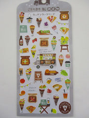 Cute Kawaii MW & Food Truck Series - Kurumokku Crepe Ice Cream Parfait Desserts Sticker Sheet - for Journal Planner Craft