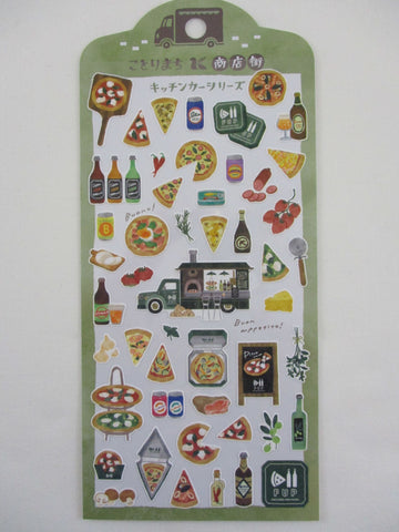 Cute Kawaii MW & Food Truck Series - Pizza Facciamo Una Pausa Sticker Sheet - for Journal Planner Craft