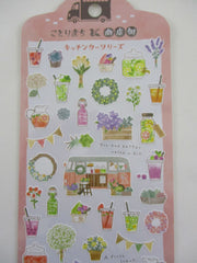 Cute Kawaii MW & Food Truck Series - Flower Florist Wedding Bloom Spring Garden Beautiful Sticker Sheet - for Journal Planner Craft