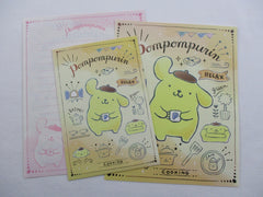 Cute Kawaii Pom Pom Purin Letter Sets - D