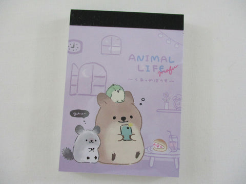 Cute Kawaii  Q-Lia Hamsters Video Phone Game Mini Notepad / Memo Pad - Stationery Designer Paper Collection