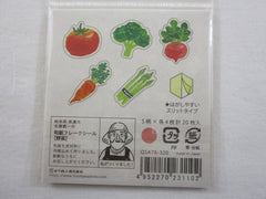 Cute Kawaii Healthy Vegetable Carrot Tomato Asparagus Broccoli Kitchen Chef Flake Stickers Sack - Furukawashiko Japan - for Journal Agenda Planner Scrapbooking Craft