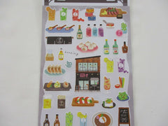 Cute Kawaii MW Kotori Machi / Little Town Series - Diner Bar Late Night Snack Shop Sticker Sheet - for Journal Planner Craft