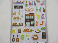 Cute Kawaii MW Kotori Machi / Little Town Series - Diner Bar Late Night Snack Shop Sticker Sheet - for Journal Planner Craft