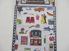 Cute Kawaii MW Kotori Machi / Little Town Series - Cinema Movie Theater Sticker Sheet - for Journal Planner Craft
