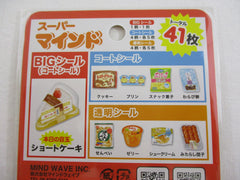 Cute Kawaii MW Photo Food theme Flake Stickers Sack - Desserts Sweet Snacks - for Journal Agenda Planner Scrapbooking Craft