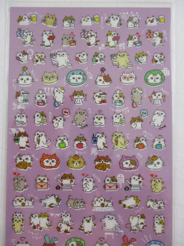 Cute Kawaii Mind Wave Cat Activities Funny and Naughty Sticker Sheet - for Journal Planner Craft