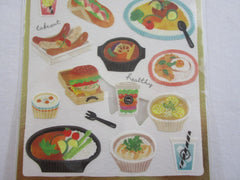 Cute Kawaii Mind Wave Weekend Market Series - Lunch Dinner Burger Takeout Coffee Lemon Fresh Drink Sticker Sheet - for Journal Planner Craft