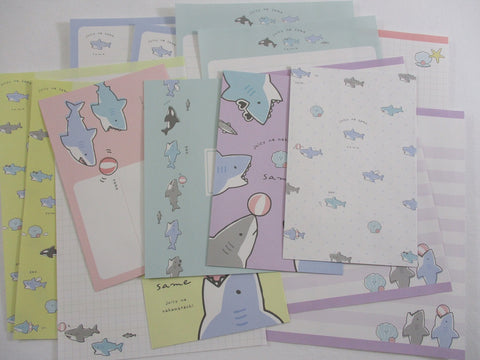 Cute Kawaii Kamio Shark Whale Letter Sets Stationery - writing paper envelope