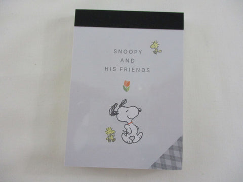 Cute Kawaii Peanuts Snoopy Mini Notepad / Memo Pad Kamio -  AA Friends - Stationery Designer Paper Collection