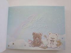 Cute Kawaii Q-Lia Bear Love Corazon Girl Mini Notepad / Memo Pad - Stationery Designer Paper Collection