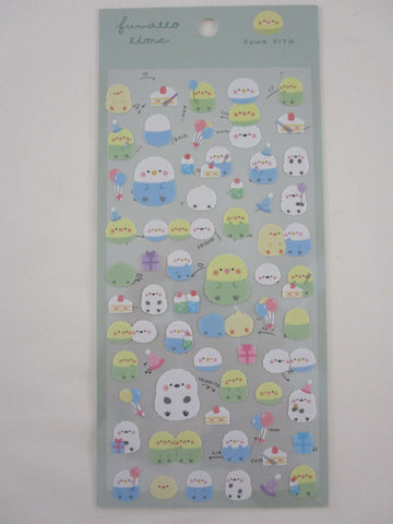 Cute Kawaii Crux Fuwatto Time Series Sticker Sheet - Bird Fuwa Piyo - for Journal Planner Craft