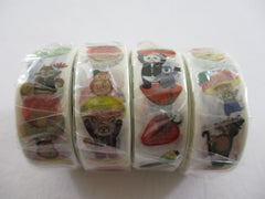 Cute Kawaii W-Craft Washi / Masking Deco Tape - Animal Healthy Fruit Bear Bird Strawberry - for Scrapbooking Journal Planner Craft