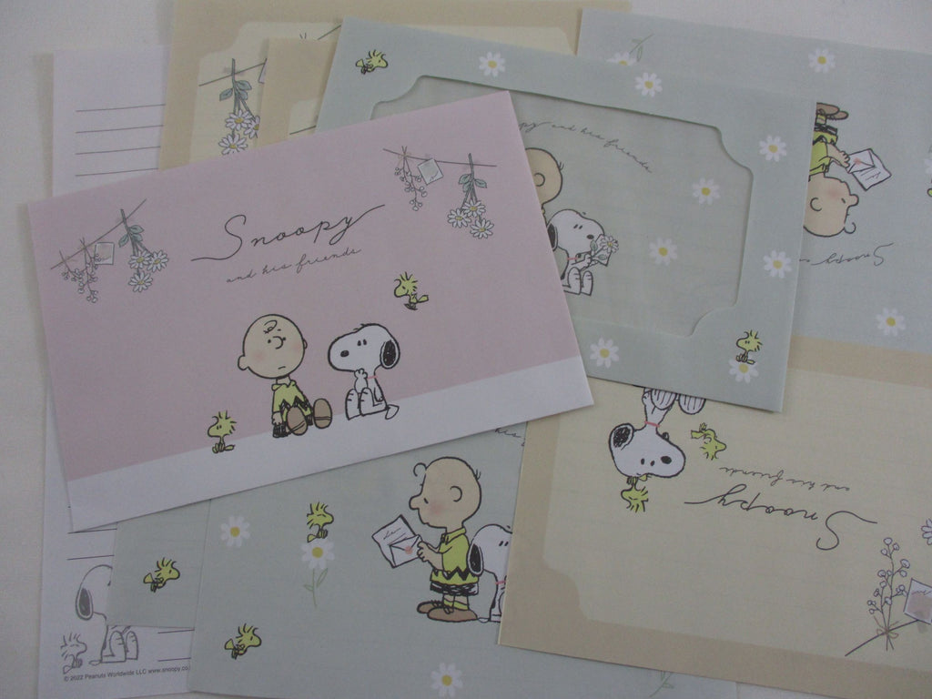 Peanuts Snoopy Letter Sets - G - Stationery Writing Paper Envelope