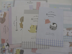 Cute Kawaii Crux Fuwatto Time Cat Dog Penguin Seal Letter Sets Stationery - writing paper envelope