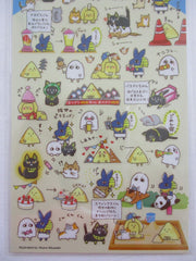 Cute Kawaii Mind Wave Egypetit Ghost Cat Animal Sticker Sheet - for Journal Planner Craft