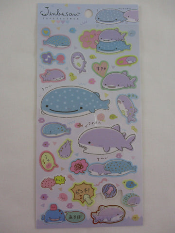 Cute Kawaii San-X Jinbesan Whale Sticker Sheet 2021 - B - for Planner Journal Scrapbook Craft