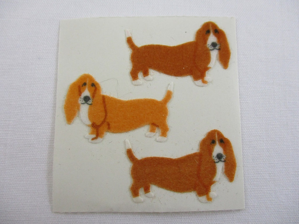 Sandylion Dog Fuzzy Sticker Sheet / Module - Vintage & Collectible