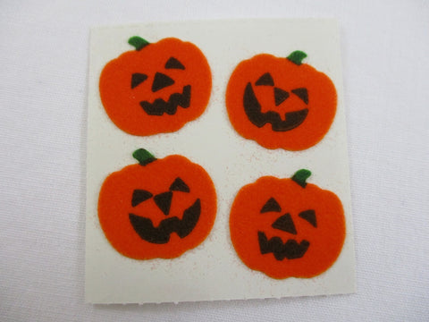 Sandylion Pumpkin Fuzzy Sticker Sheet / Module - Vintage & Collectible