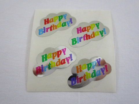 Sandylion Happy Birthday Shiny Sticker Sheet / Module - Vintage & Collectible