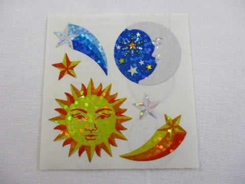 Sandylion Sun Stars Glitter Sticker Sheet / Module - Vintage & Collectible