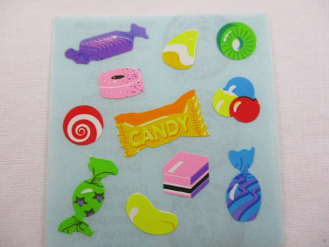 Sandylion Candies Sticker Sheet / Module - Vintage & Collectible - Rare Blue Backing