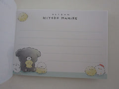 Cute Kawaii Q-Lia Bear and Rabbit Usagi Mamire Mini Notepad / Memo Pad - Stationery Design Writing Paper Collection