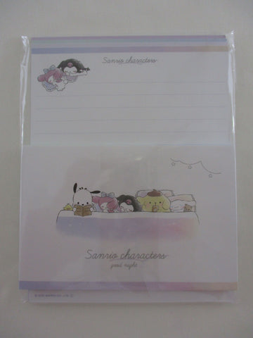 Cute Kawaii Sanrio Characters C Badtz Maru Kuromi Cinnamoroll My Melody Purin Letter Set Pack - Stationery Writing Paper Envelope Penpal