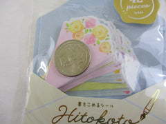Cute Kawaii Q-Lia Bouquet Write on Flake Stickers Sack - for Journal Planner Agenda Craft Scrapbook