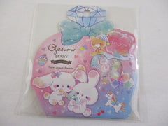 Cute Kawaii Q-Lia Oyasumi Bunny Stickers Flake Sack - for Journal Planner Craft Scrapbook Collectible