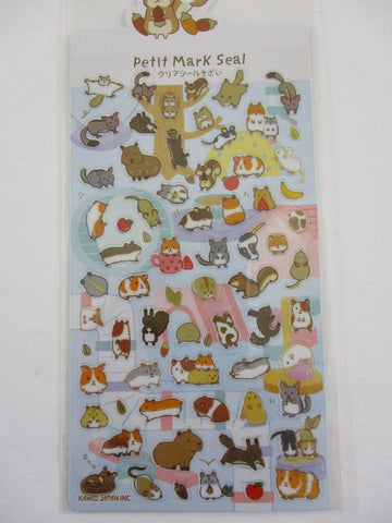 Cute Kawaii Kamio Hamster Squirrel Sticker Sheet - with Gold Accents - for Journal Planner Craft Agenda Organizer Scrapbook