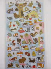 Cute Kawaii Kamio Hamster Squirrel Sticker Sheet - with Gold Accents - for Journal Planner Craft Agenda Organizer Scrapbook