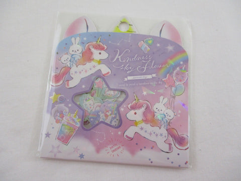 Cute Kawaii Q-Lia Kindness Sky Flavor Unicorn Bunny Bear Stickers Flake Sack - for Journal Planner Craft Scrapbook Collectible