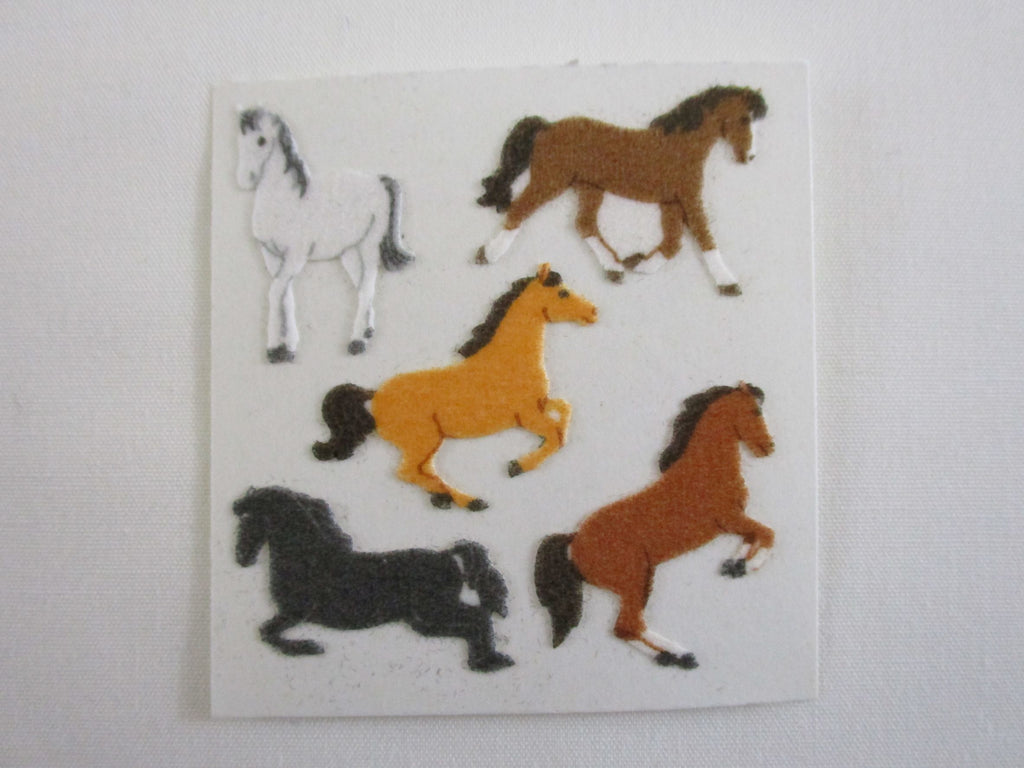 Sandylion Horse Fuzzy Sticker Sheet / Module - Vintage & Collectible