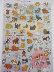 Cute Kawaii Kamio Dog Puppies Sticker Sheet - with Gold Accents - for Journal Planner Craft Agenda Organizer Scrapbook