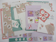Cute Kawaii Q-Lia Bear Cherry Letter Sets - Stationery Writing Paper Envelope Penpal