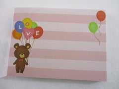 Cute Kawaii Mind Wave Tiny Story Bear Mini Notepad / Memo Pad - Stationery Design Writing Collection