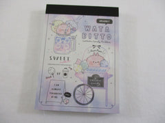 Cute Kawaii Crux Watabitto Cotton Candy Rabbit Mini Notepad / Memo Pad - Stationery Designer Paper Collection