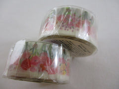 Cute Kawaii Mind Wave Washi / Masking Deco Tape - Flower Bouquet Garden - for Scrapbooking Journal Planner Craft