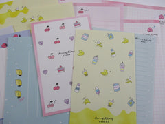 Cute Kawaii Mind Wave Tiny Tiny Fruits Strawberry Cherry Lemon Peach Letter Sets - Stationery Writing Paper Envelope Penpal