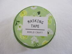 Cute Kawaii World Craft Washi / Masking Deco Tape - Flowers Green - for Scrapbooking Journal Planner Craft