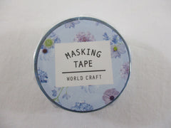 Cute Kawaii W-Craft Washi / Masking Deco Tape - Flowers Blue - for Scrapbooking Journal Planner Craft