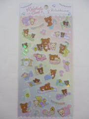 Cute Kawaii San-X Rilakkuma Bear Sticker Sheet 2022 - Kiraholo B Music - for Planner Journal Scrapbook Craft
