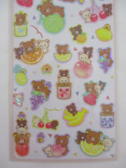 Cute Kawaii San-X Rilakkuma Bear Sticker Sheet 2022 - Kiraholo A Fruits - for Planner Journal Scrapbook Craft