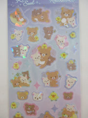 Cute Kawaii San-X Rilakkuma Bear Sticker Sheet 2022 - Kiraholo C Starry Night - for Planner Journal Scrapbook Craft