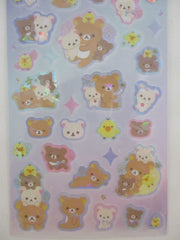 Cute Kawaii San-X Rilakkuma Bear Sticker Sheet 2022 - Kiraholo C Starry Night - for Planner Journal Scrapbook Craft